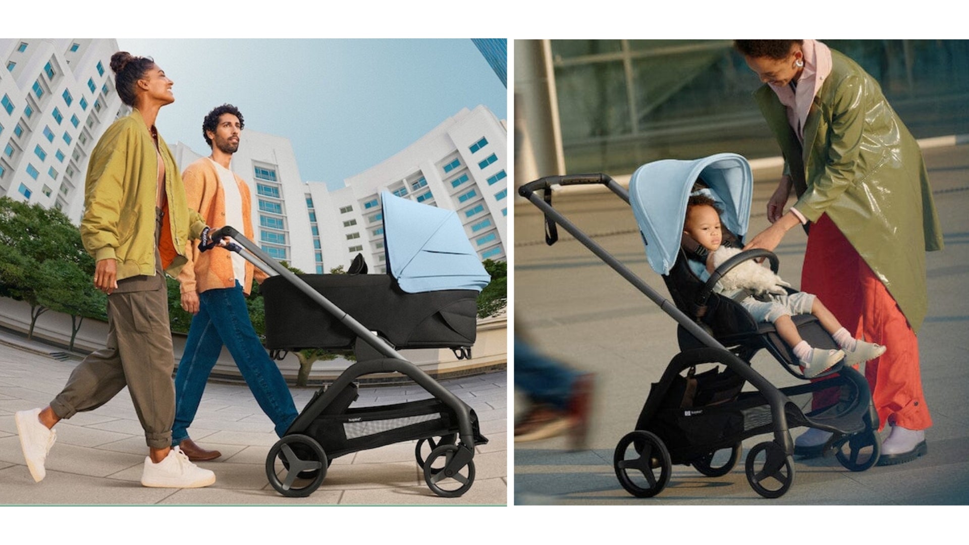 Bugaboo Dragonfly with Bassinet and with stroller seat