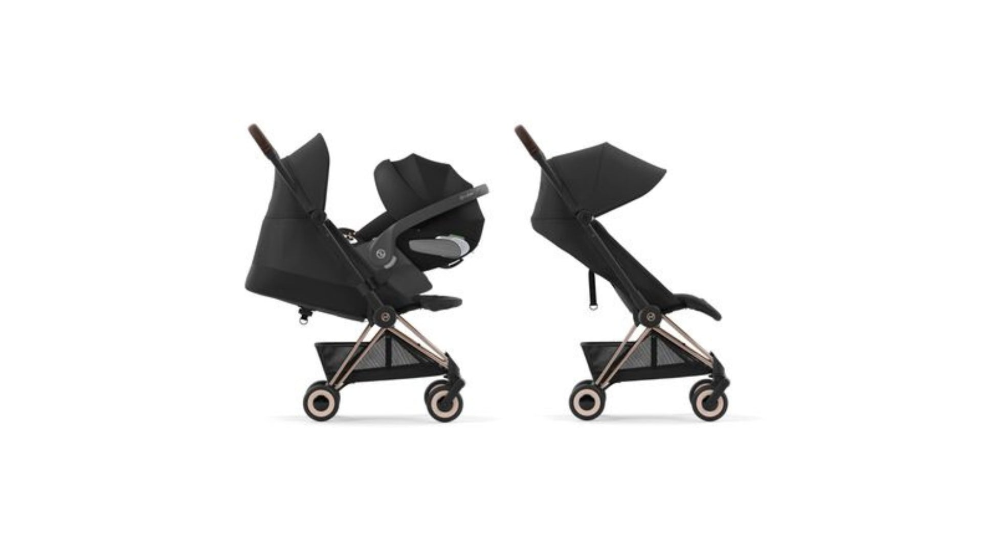 Cybex Coya with infant car seat and without