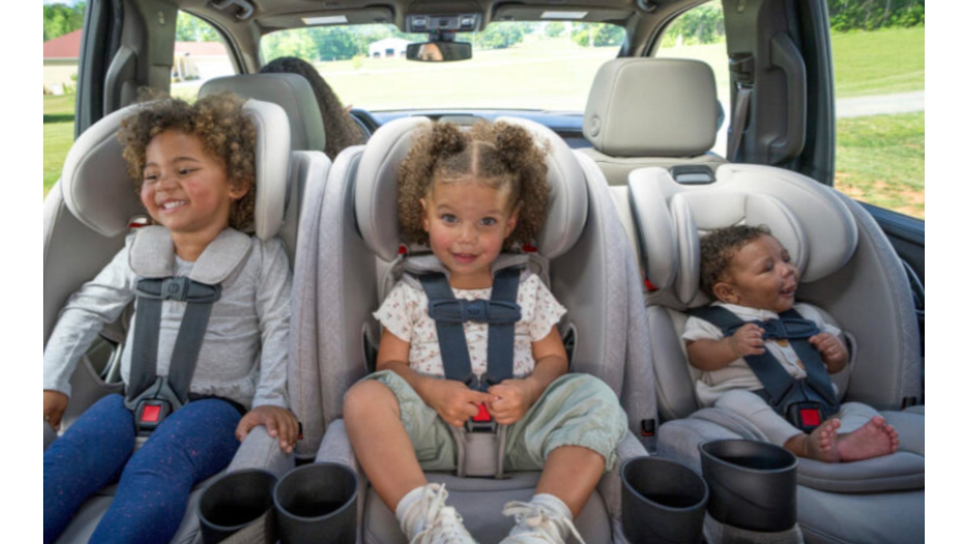 Britax One4life Slim installed 3 across