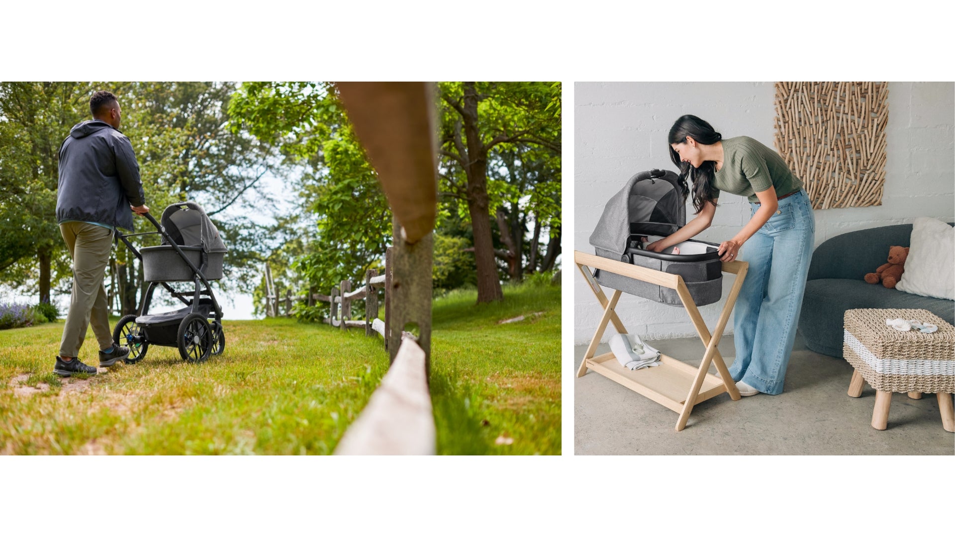 UPPAbaby Bassinet on Ridge and Bassinet Stand