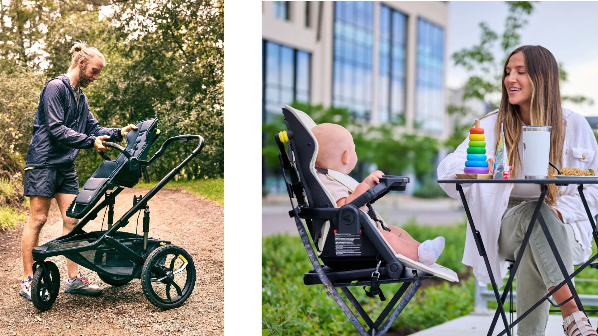 Veer Switchback Seat on &Jog Frame and as Booster highchair